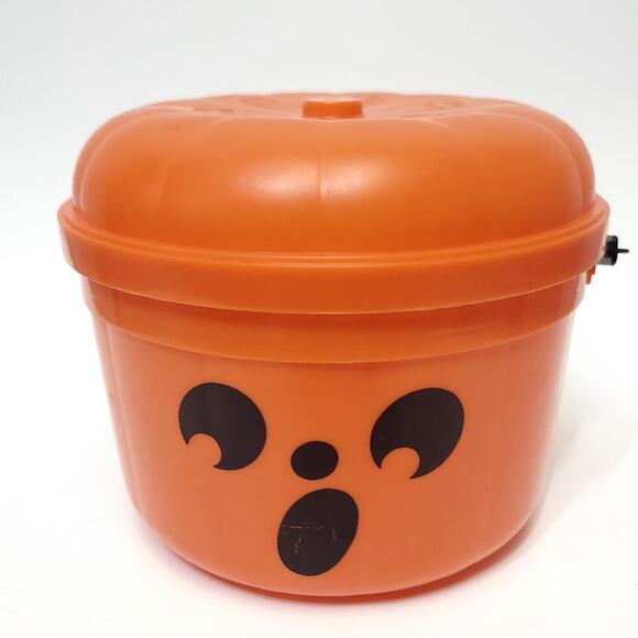 Vintage 1986 McDonald's McBoo Halloween Pumpkin Pail Bucket w/ Lid​ - Picture 2 of 13